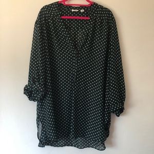 Cato Polka Dot Print Blouse